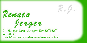 renato jerger business card